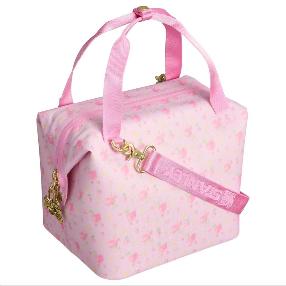 Nwt‎ Stanley X Love Shack Fancy Ibiza Sunset Juliene Mini Cooler Pink No STRAP! - Picture 2 of 16